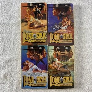 Vintage Lone Star Action Western Romance Novel x4